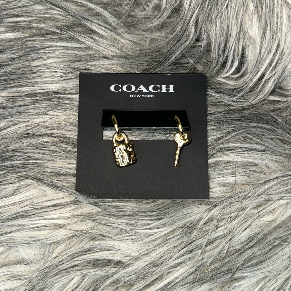 COACH Lock & Key Earring Set